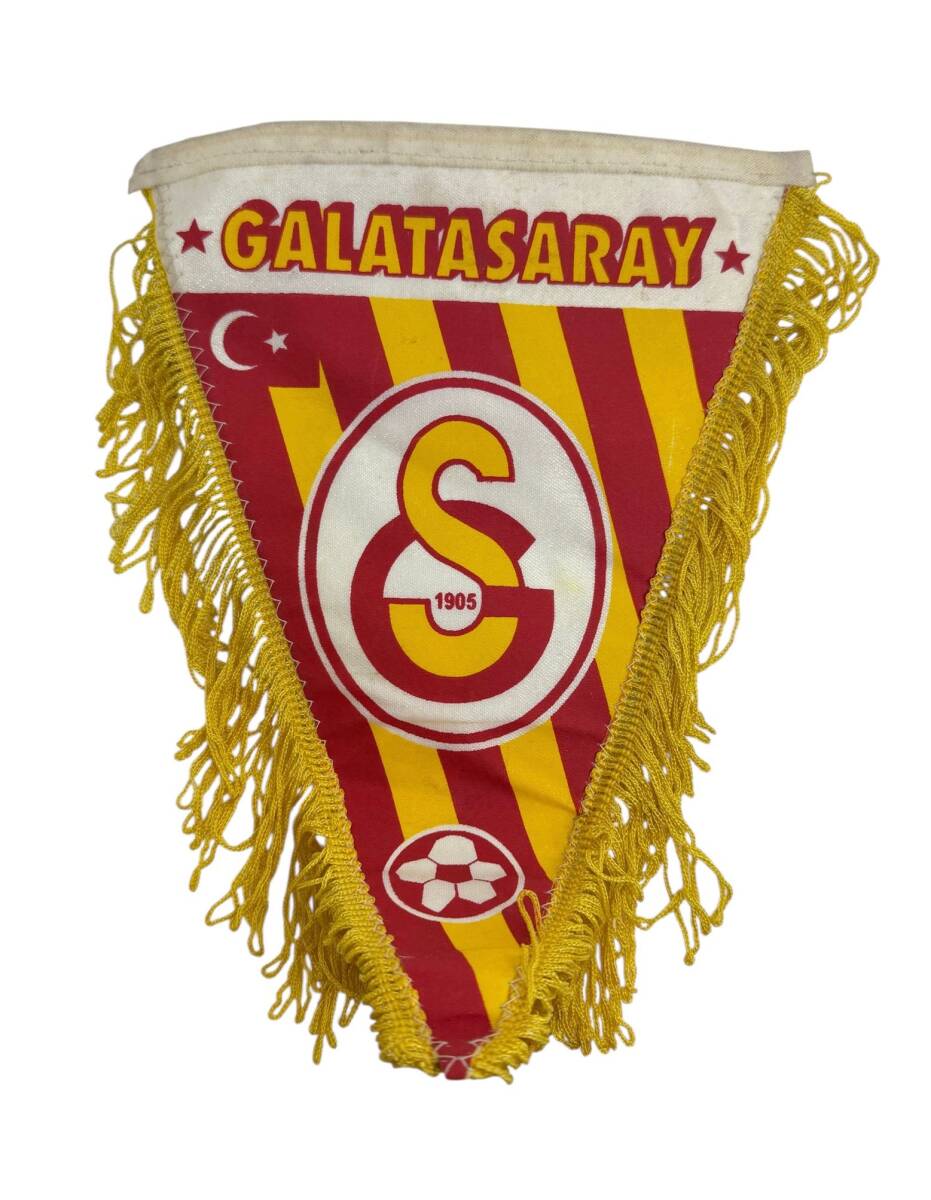 1990's Sarı-Kırmızı Kumaş Flama/Bayrak AKS2212 - 2