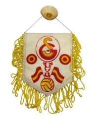 1990's Sarı-Kırmızı Kumaş Flama/Bayrak AKS2214 - 2