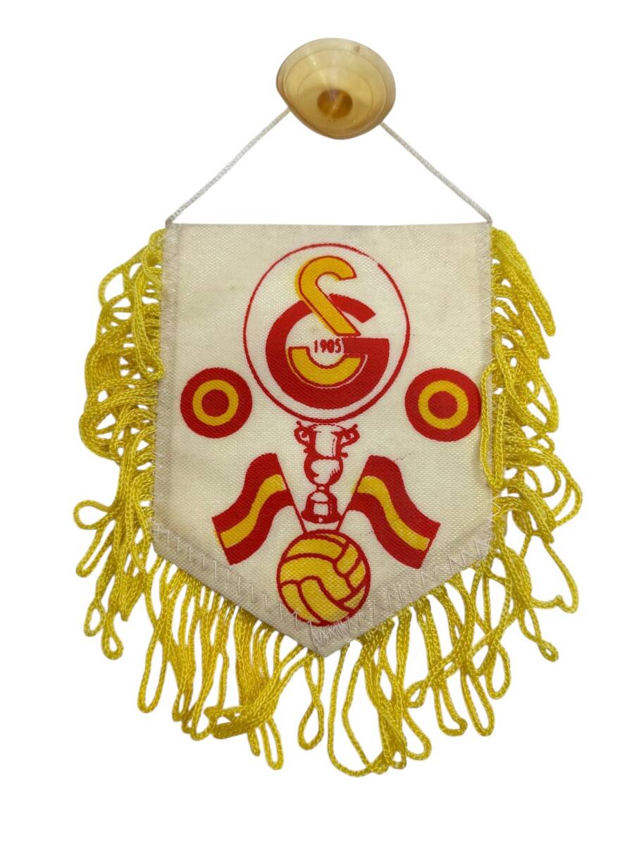 1990's Sarı-Kırmızı Kumaş Flama/Bayrak AKS2214 - 2