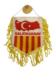 1990's Sarı-Kırmızı Kumaş Flama/Bayrak AKS2214 - 3