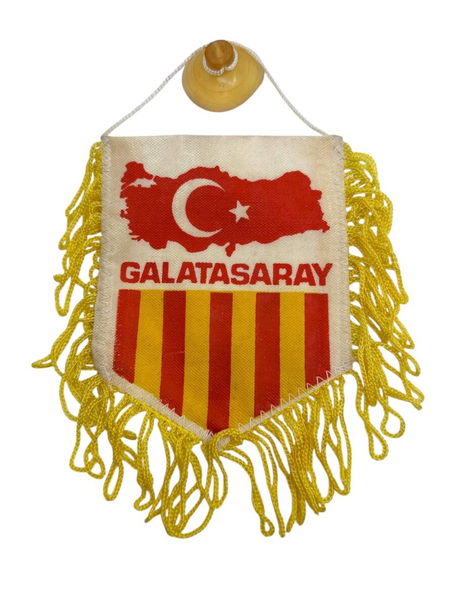 1990's Sarı-Kırmızı Kumaş Flama/Bayrak AKS2214 - 3