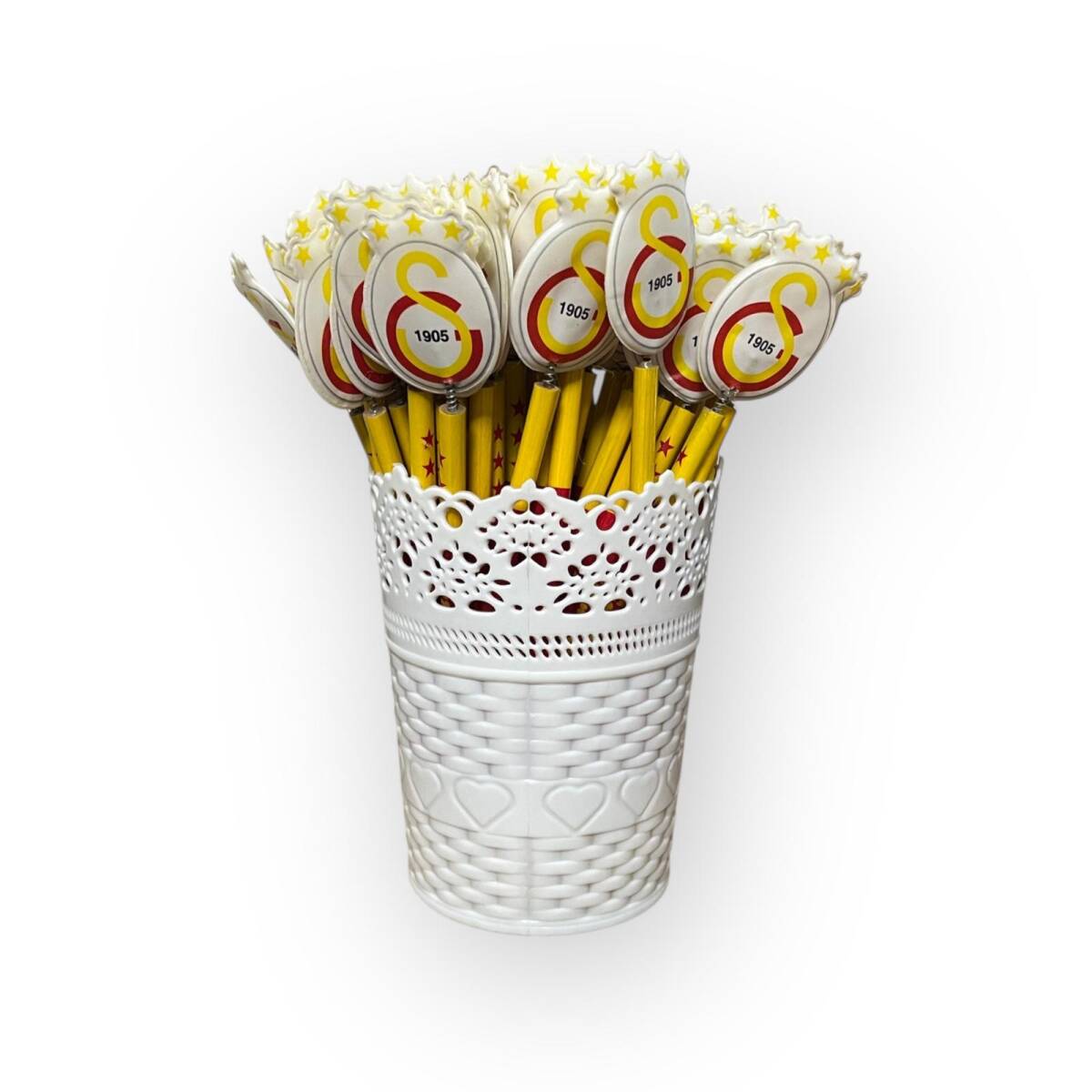 1990s Sarı-Kırmızı Kurşun Kalem Eski Bakkaliye Kalem AOB6120 - 5