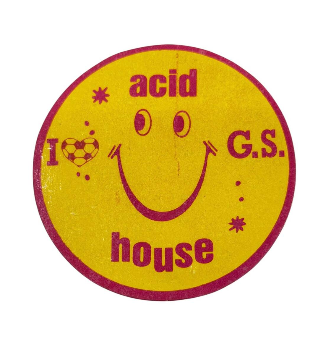 1990's Sarı-Kırmızı Sticker Çıkartma AKS2004 - 1