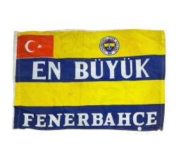 1990's Sarı-Lacivert Naylon Taraftar Bayrağı - En Büyük Fenerbahçe AKS2205 - Gökçekoleksiyon