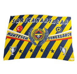 1990's Sarı-Lacivert Naylon Taraftar Bayrağı - Sarı Kanaryalar AKS2204 - Gökçekoleksiyon