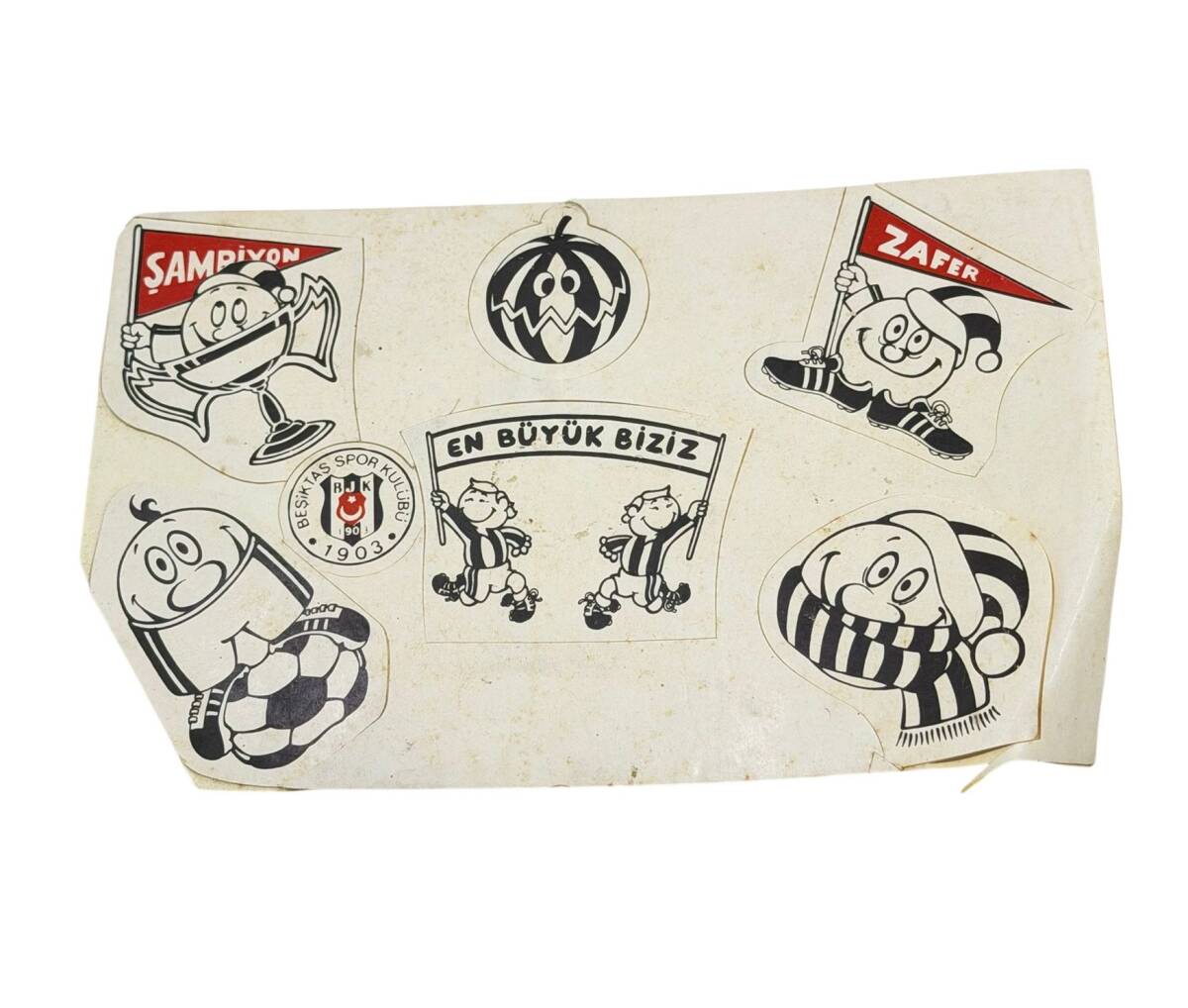 1990's Siyah-Beyaz 7'li Sticker Çıkartma AKS1997 - 1