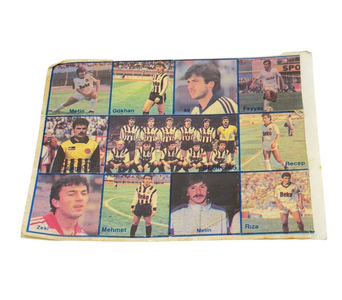 1990's Siyah-Beyaz Oyuncu Kadrosu 11'li Sticker Çıkartma AKS1998 - 1
