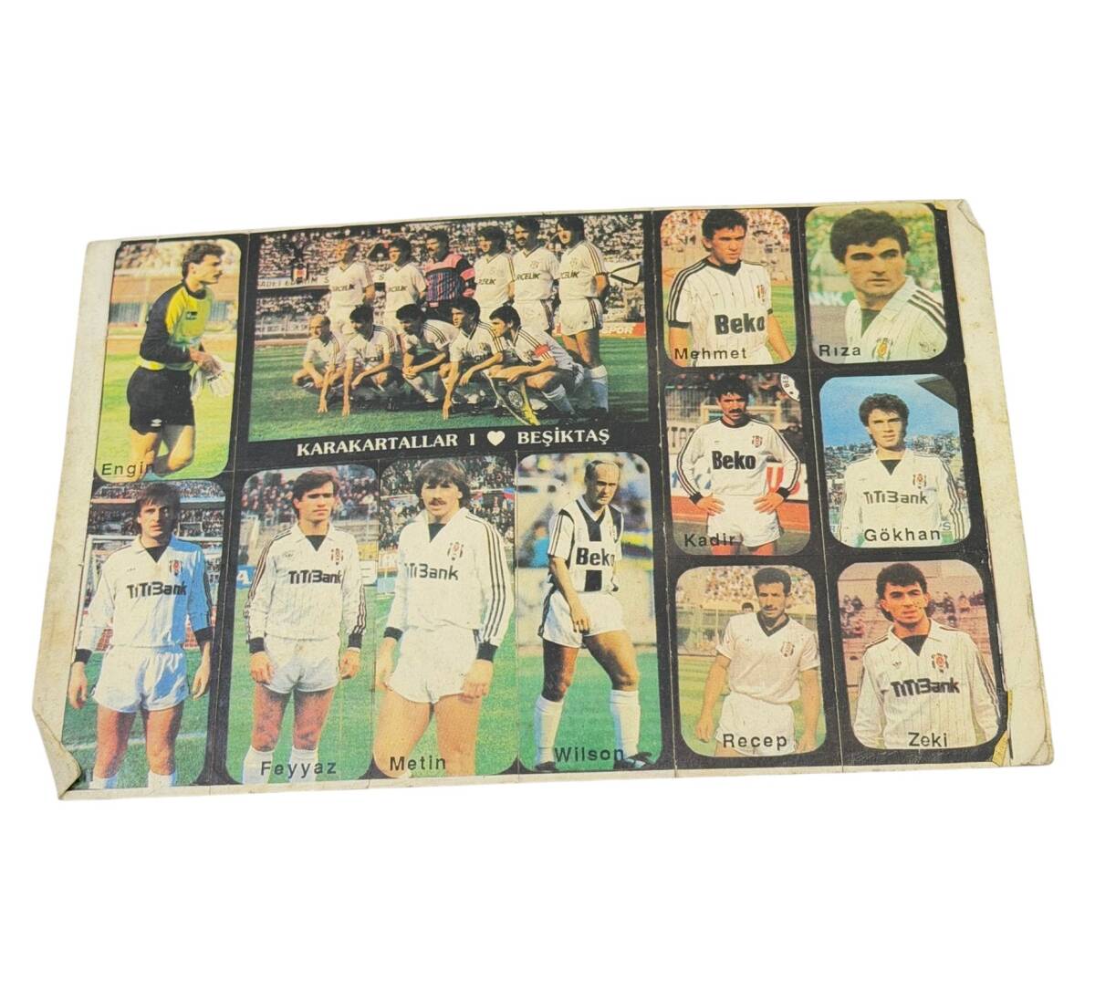 1990's Siyah-Beyaz Oyuncu Kadrosu 12'li Sticker Çıkartma AKS1962 - 1
