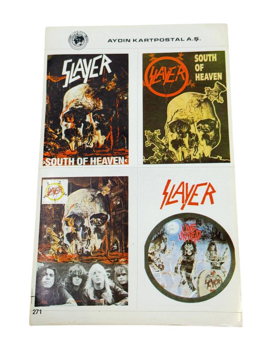 1990's Slayer South of Heaven Retro 4'lü Sticker Çıkartma AKS2117 - 1