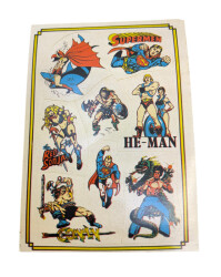 1990's Superman-He-Man-Conan 8'li Sticker AOB5371 - Gökçekoleksiyon