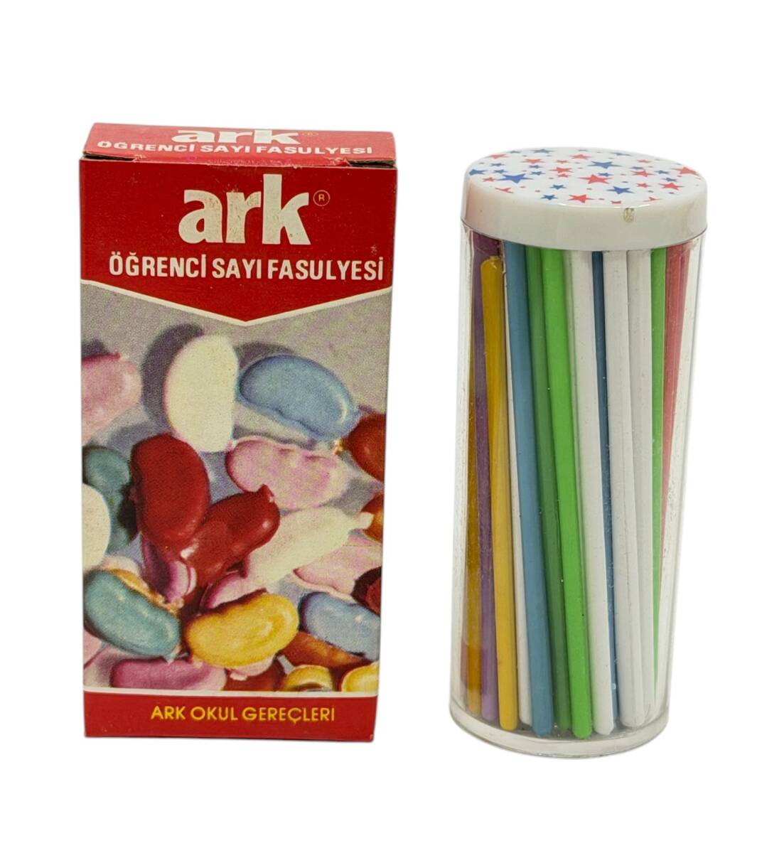 1990's Türk Malı Ark Öğrenci Sayı Fasulyesi Ve Çubukları Set AOB5430 - 2