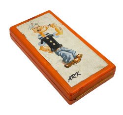 1990's Türk Malı Ark Plâstik Temel Reis (Popeye) Figürlü Bölmeli Kalemlik AOB5449 - Gökçekoleksiyon