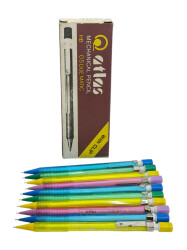 1990's Türk Malı Atlas Duematic 0.5 Uçlu Çıt Çıtlı 10'lu Kalem Seti (Kullanılmamış) AOB5374 - 3