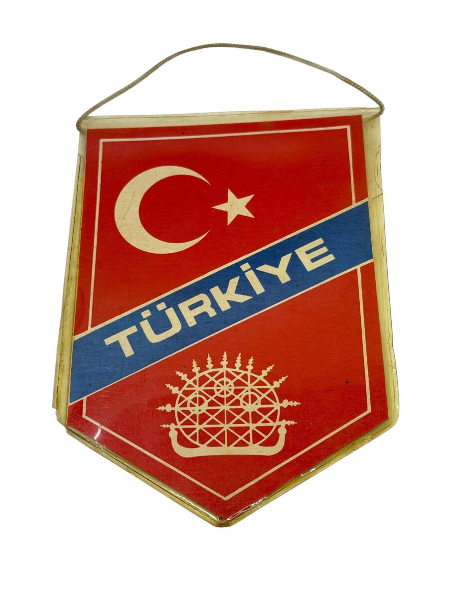 1990's Türkiye İstanbul Yazılı Duvar Bayrağı AKS1999 - 1