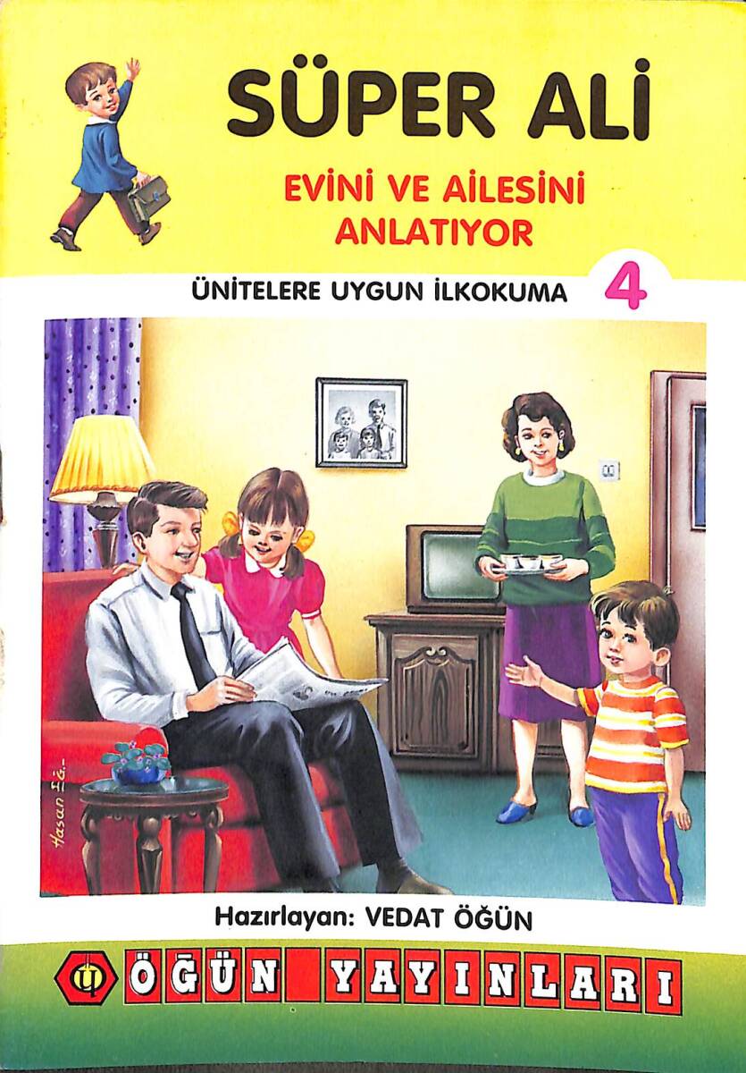 1990's Ünitelere Uygun İlkokuma 4 – Süper Ali Evini ve Ailesini Anlatıyor NDR101896 - 1