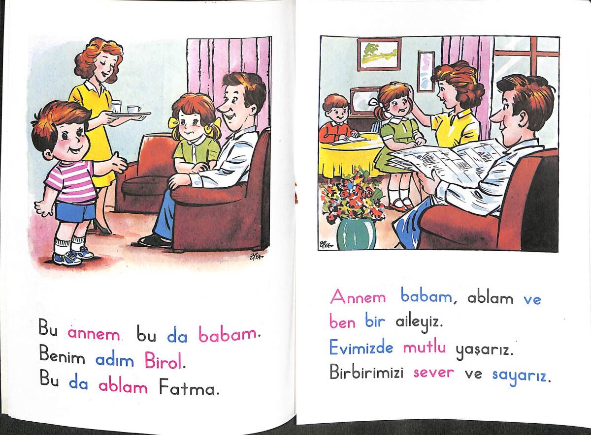 1990's Ünitelere Uygun İlkokuma 4 – Süper Ali Evini ve Ailesini Anlatıyor NDR101896 - 2