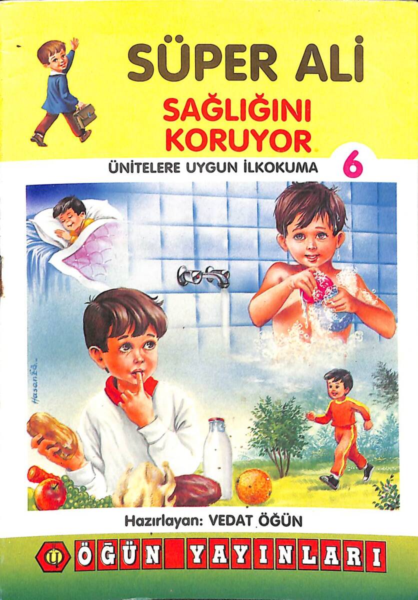 1990's Ünitelere Uygun İlkokuma 6 – Süper Ali Sağlığını Koruyor NDR101894 - 1