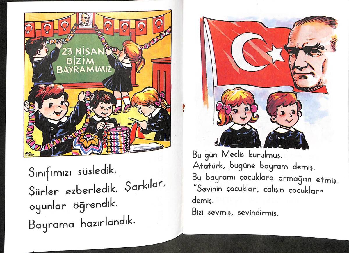 1990's Ünitelere Uygun İlkokuma 7 – Süper Ali 23 Nisan Bayramını Kutluyor NDR101893 - 2