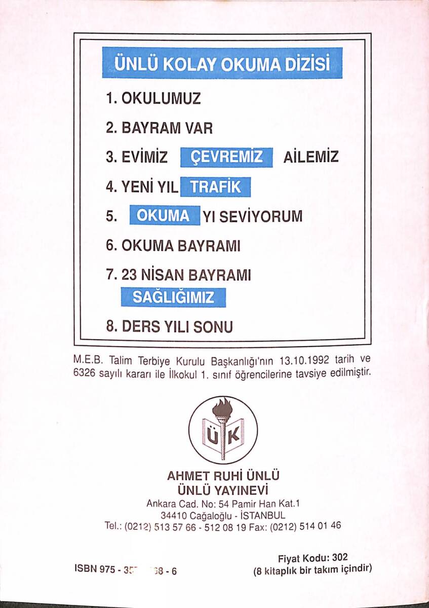 1990's Ünlü Kolay Okuma Dizisi Evimiz Ailemiz Çevremiz Sınıf: 1 Sayı: 3 NDR101888 - 3