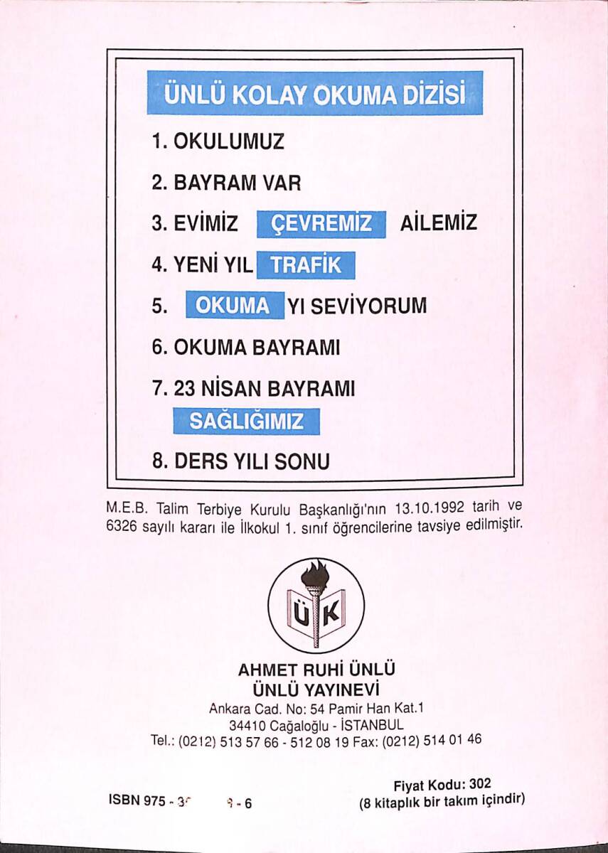1990's Ünlü Kolay Okuma Dizisi Yeni Yıl Trafik Sınıf: 1 Sayı: 4 NDR101887 - 3