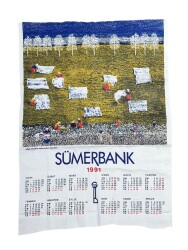 1991 Sümerbank Bez Takvim – Kumaş Duvar Takvimi AKS2223 - 3