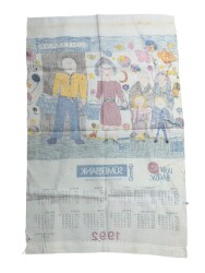 1992 Sümerbank Bez Takvim – Uçan Balon Nostaljik Kumaş Duvar Takvimi AKS2198 - 2