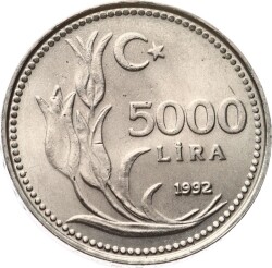 1992 Yılı 5.000 Lira - ÇİL TCM3223 - 3