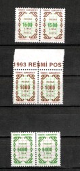 1993 Kilim Motifli Resmi Posta Pulu Tam Seri 2'li Blok Lot - Damgasız (MNH) PPT2504 - Gökçekoleksiyon