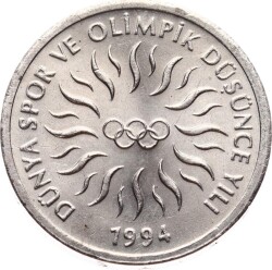 1994 Yılı 10.000 Lira (Dünya Spor ve Olimpik Düşünce Yılı) - ÇİL TCM3216 - Gökçekoleksiyon