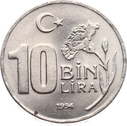 1994 Yılı 10.000 Lira (Dünya Spor ve Olimpik Düşünce Yılı) - ÇİL TCM3216 - 2
