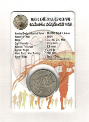 1994 Yılı 10000 Lira (Dünya Spor ve Olimpik Düşünce Yılı*) *Özel Kitinde* TCM3327 - 2