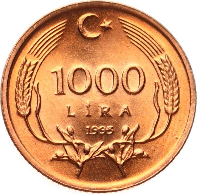 1995 Yılı 1000 Lira - ÇİL TCM3265 - 1