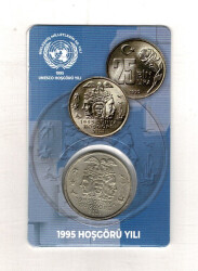 1995 Yılı 25000 Lira (Dünya Hoşgörü Yılı) *Özel Kitinde* TCM3326 - Gökçekoleksiyon