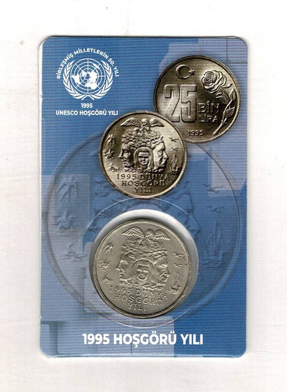 1995 Yılı 25000 Lira (Dünya Hoşgörü Yılı) *Özel Kitinde* TCM3326 - 2