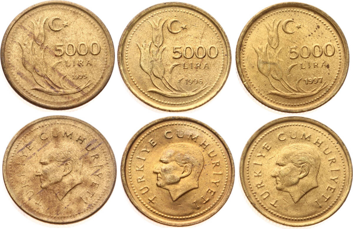 1995/96/97 Yılları 5000 Lira - ÇÇT TCM3235 - 1