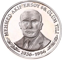 1997 - Mehmed Akif Ersoy 60. Ölüm Yılı Gümüş Hatıra Para *Sertifikalı* TCH451 #207 - Gökçekoleksiyon