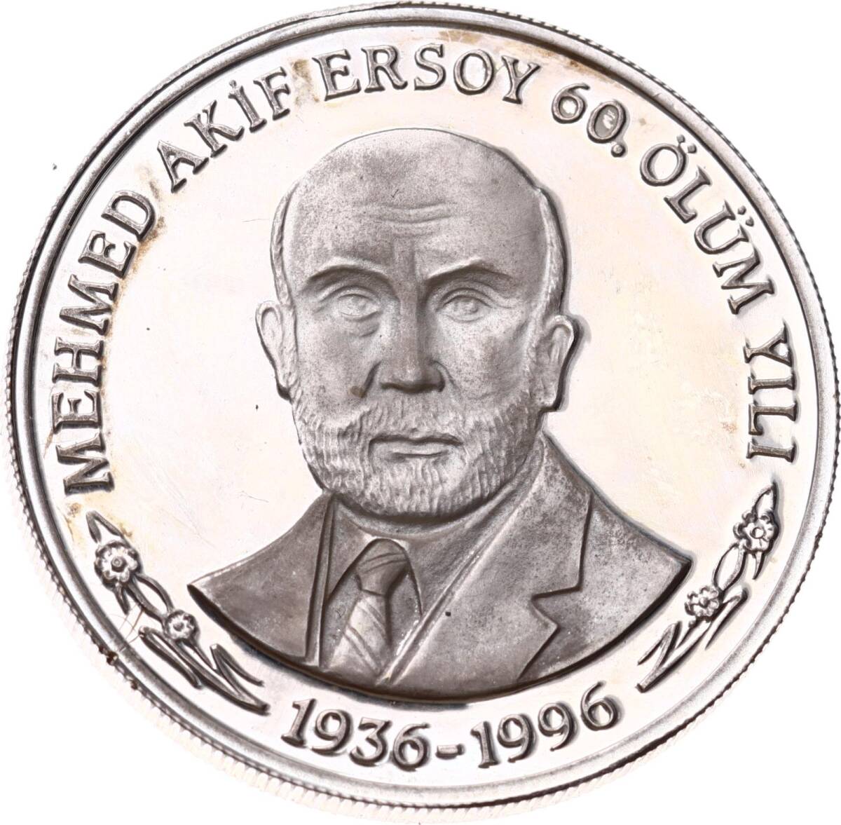 1997 - Mehmed Akif Ersoy 60. Ölüm Yılı Gümüş Hatıra Para *Sertifikalı* TCH451 #207 - 1