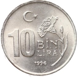 1996 Yılı 10.000 Lira - ÇİL TCM3211 - Gökçekoleksiyon
