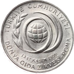 1996 Yılı 50.000 Lira (Dünya Gıda Zirvesi) - ÇİL TCM3225 - Gökçekoleksiyon