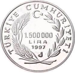 1997 - I. Dünya Hava Oyunları Gümüş Hatıra Para *Sertifikalı* TCH447 #206 - 2