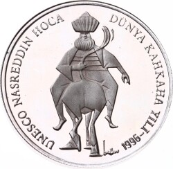 1996 - Nasreddin Hoca Gümüş Hatıra Para *Sertifikalı* TCH450 #279 - Gökçekoleksiyon