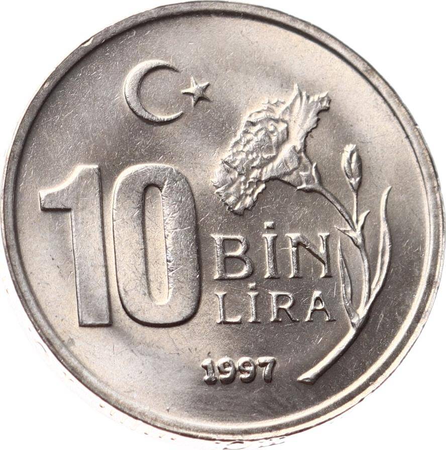 1997 Yılı 10.000 Lira - ÇİL TCM3271 - 1