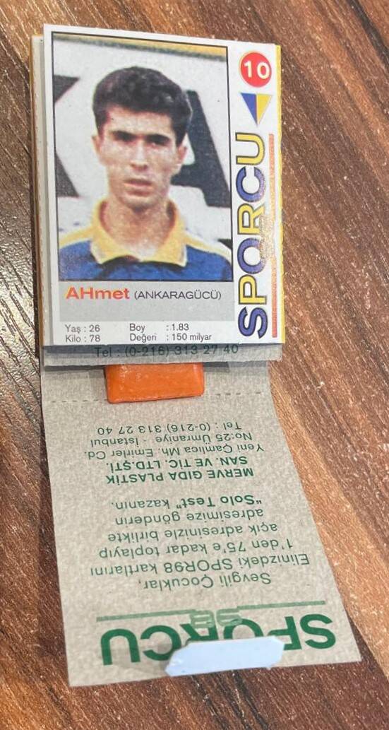 1998 Yılı Sporcu Kartı *Sıfır Ürün* SKZ001 - 5