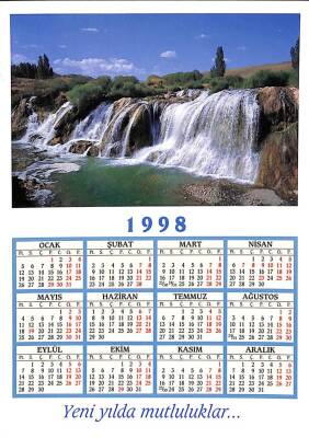 1998 Yılı Takvimli Doğa Temalı Kartpostal KRT14057 - 2