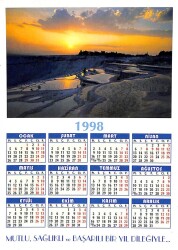 1998 Yılı Takvimli Doğa Temalı Kartpostal KRT14058 - 2