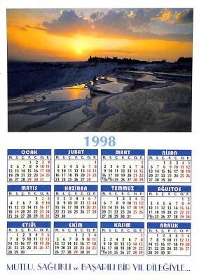 1998 Yılı Takvimli Doğa Temalı Kartpostal KRT14058 - 2