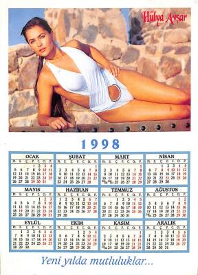 1998 Yılı Takvimli Hülya Avşar Kartpostal KRT14065 - 1