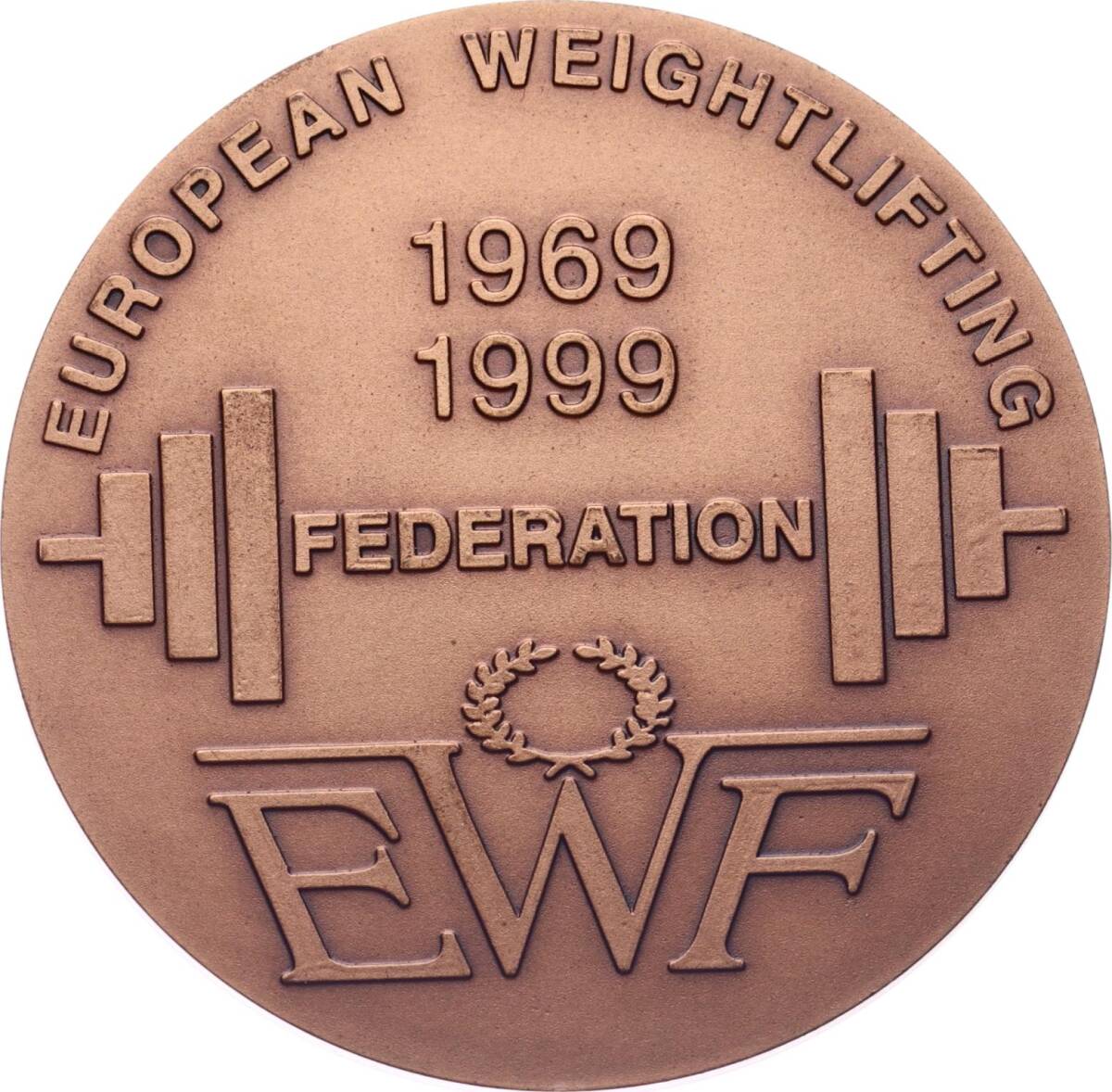  1999 Avrupa Halter Federasyonu 30.Yılı Bronz Madalyon (Orj.Kutulu-Sertifikalı) MVM2071 - 2
