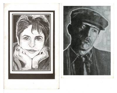 2 Adet Tematik Portre Kartpostal KRT7838 - 1