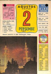 2 Ağustos 1979 Takvim Yaprağı - Doğum Günü Hediyesi EFM(N)9700 - 1